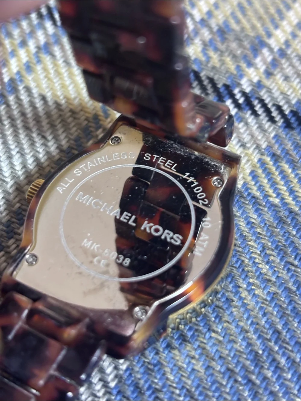 MICHAEL KORS 5038 Tort Ritz Women's Watch Jet Set Tortoise Shell Ladies Watch